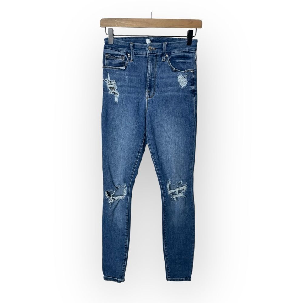 Good American Good Legs Distressed Skinny Jeans Size 4 / 27